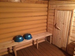 Внутри бани