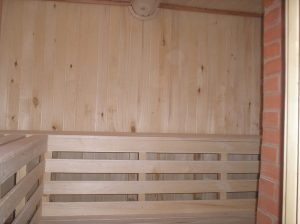 Внутри бани